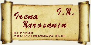 Irena Marošanin vizit kartica
